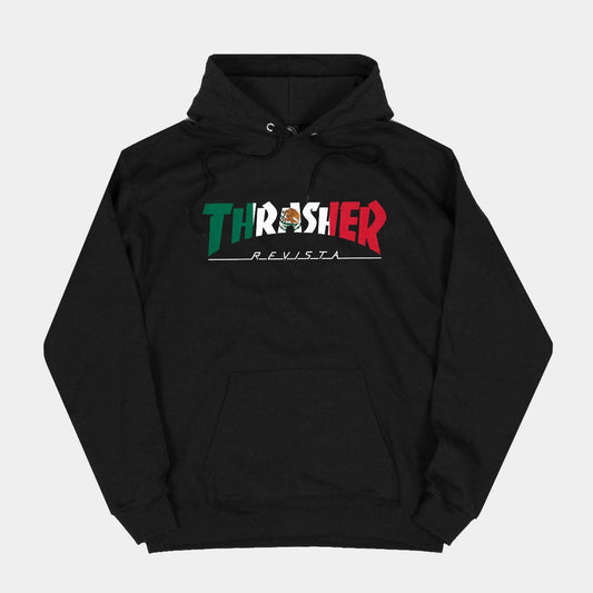 THRASHER HOODIE THRASHER MEXICO REVISTA HOODIE - BLACK