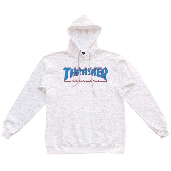 THRASHER HOODIE S THRASHER OUTLINED HOODIE - ASH GRAY