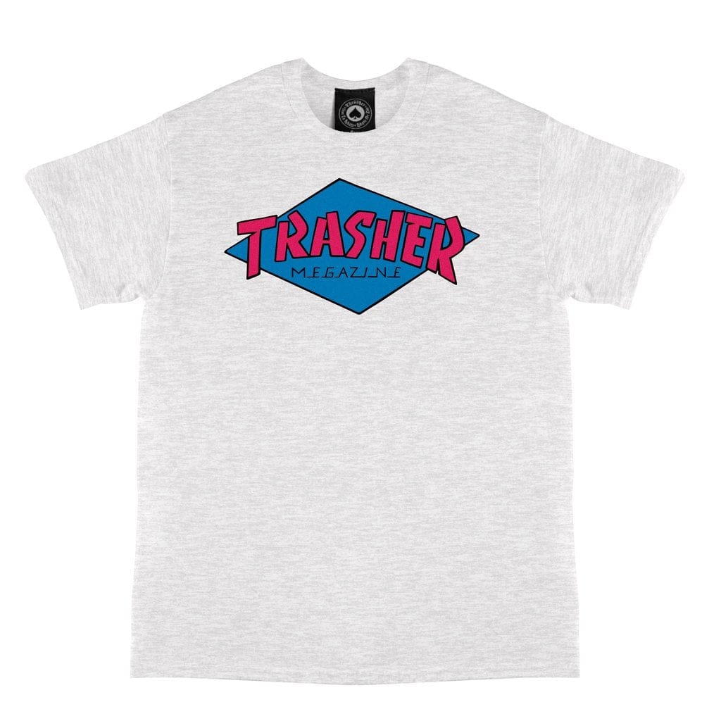 THRASHER T-SHIRT S THRASHER PARRA LOGO TEE - ASH