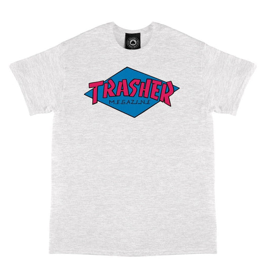 THRASHER T-SHIRT S THRASHER PARRA LOGO TEE - ASH