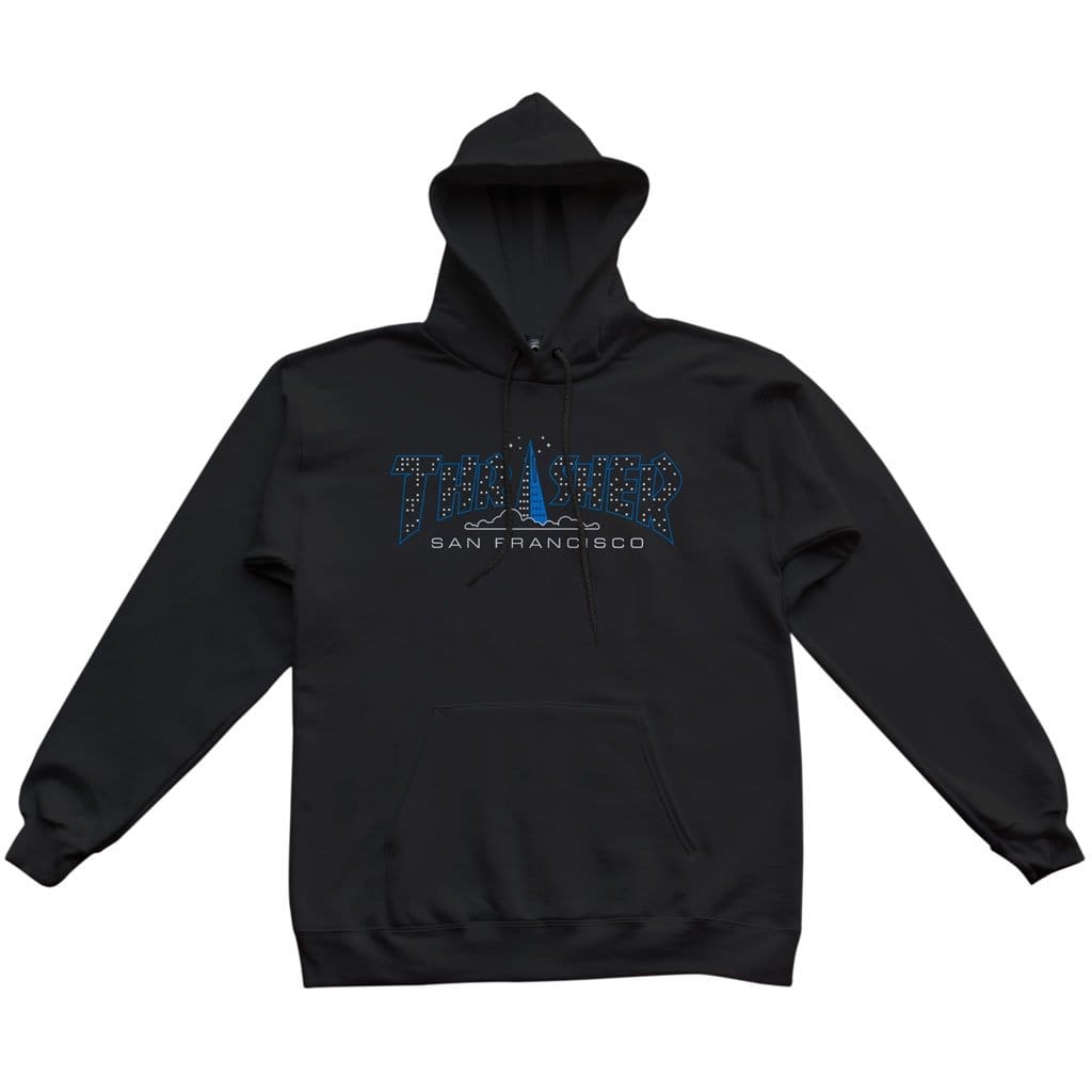 THRASHER HOODIE THRASHER PYRAMID HOODIE - BLACK