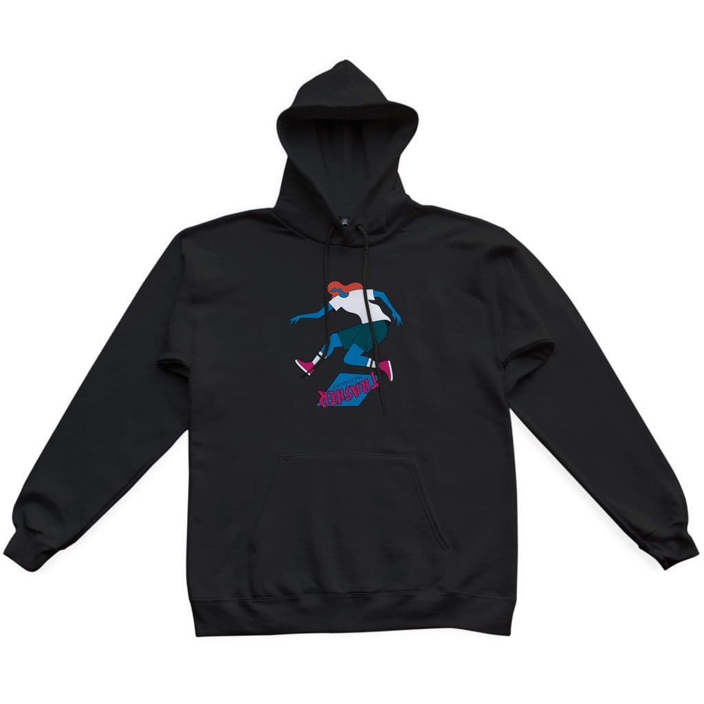 THRASHER HOODIE THRASHER TRE HOODIE - BLACK
