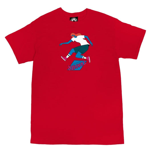 THRASHER T-SHIRT THRASHER TRE TEE - RED