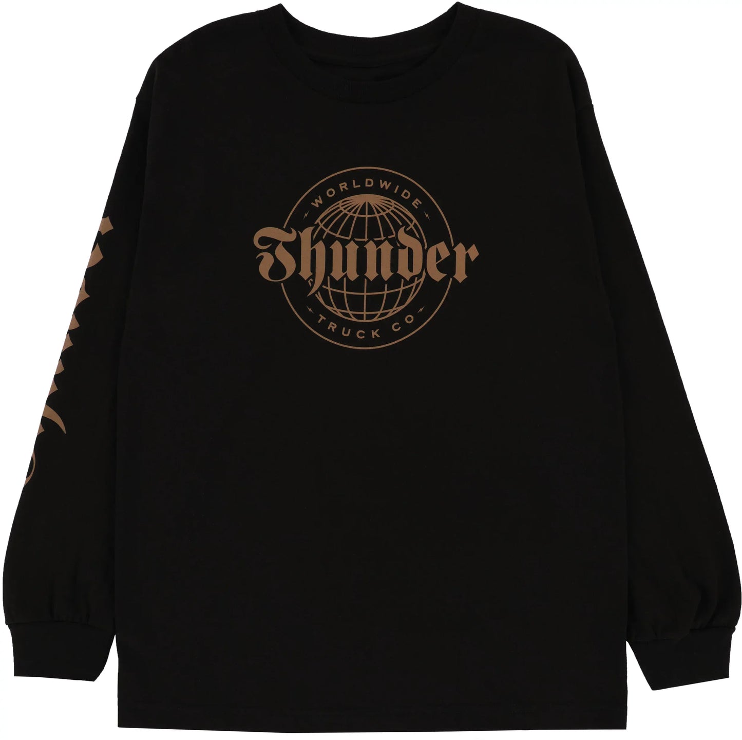 THUNDER LONGSLEEVE TEE THUNDER WORLDWIDE SCRIPT L/S TEE - BLACK TAN