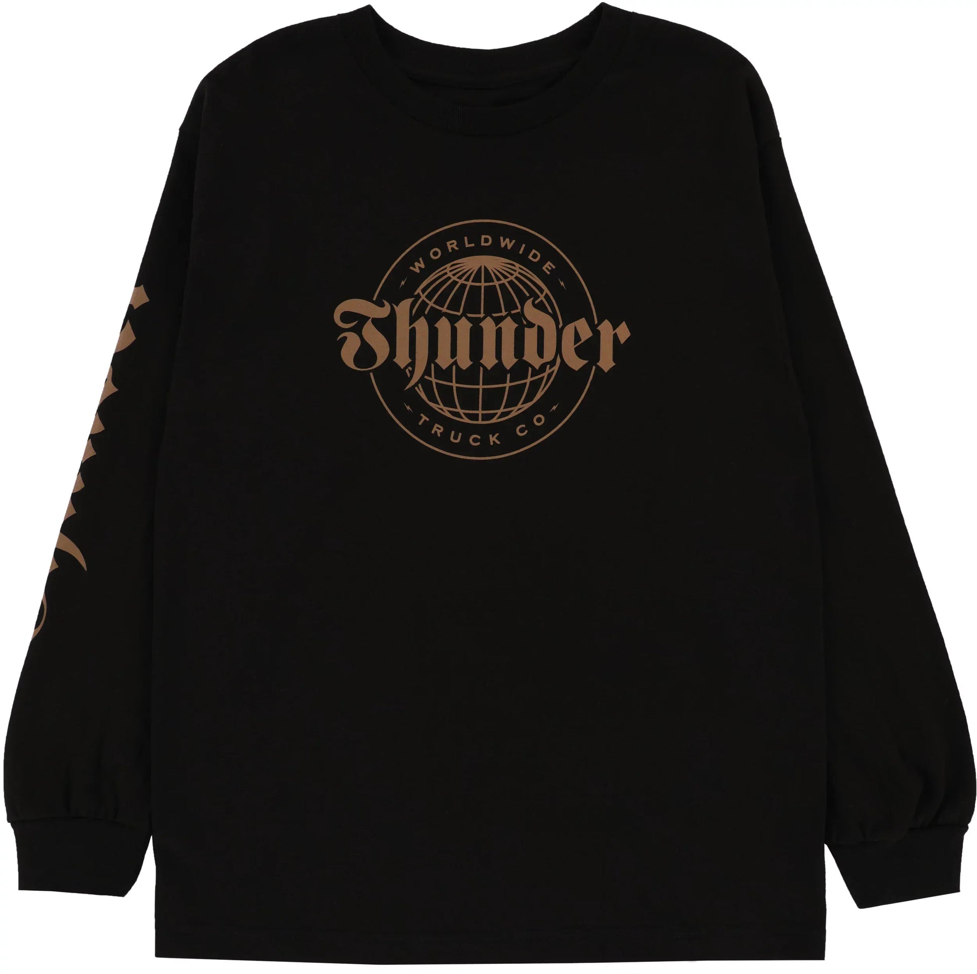 THUNDER LONGSLEEVE TEE THUNDER WORLDWIDE SCRIPT L/S TEE - BLACK TAN