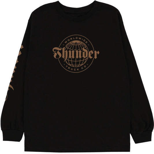 THUNDER LONGSLEEVE TEE THUNDER WORLDWIDE SCRIPT L/S TEE - BLACK TAN