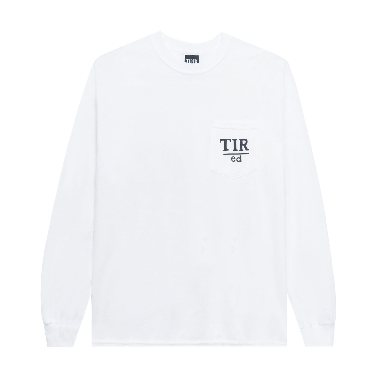 TIRED LONGSLEEVE TEE TIRED BROKEN KEY POCKET L/S TEE - WHITE