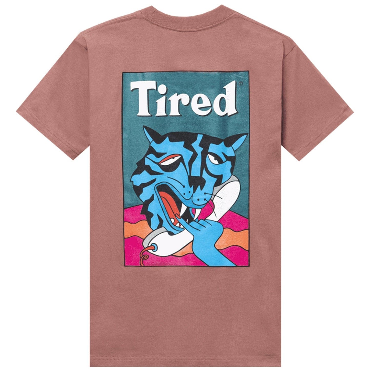 TIRED T-SHIRT M TIRED CAT CALL TEE -  BRICK