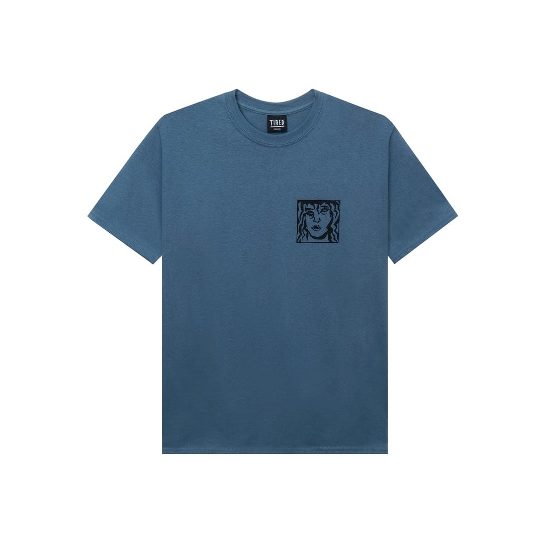 TIRED T-SHIRT TIRED DOUBLE VISIONS TEE - BLUE