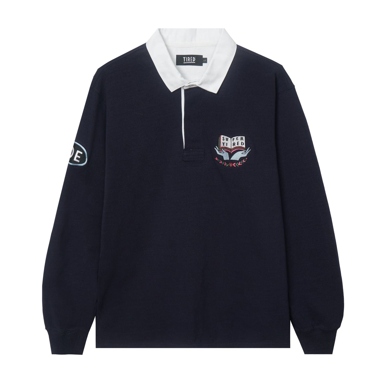 TIRED LONGSLEEVE TEE XL TIRED SCHOLAR RUGBY L/S COLLAR SHIRT - NAVY