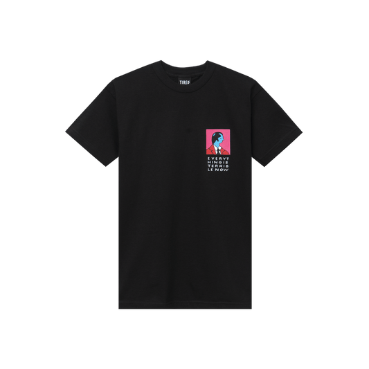 TIRED T-SHIRT TIRED TERRIBLE TEE - BLACK