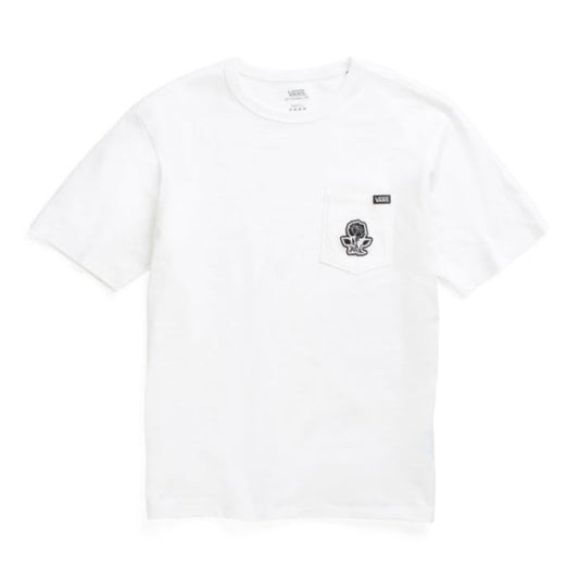 VANS WOMENS T-SHIRT M VANS ARMANTO OFF THE WALL POCKET TEE - WHITE
