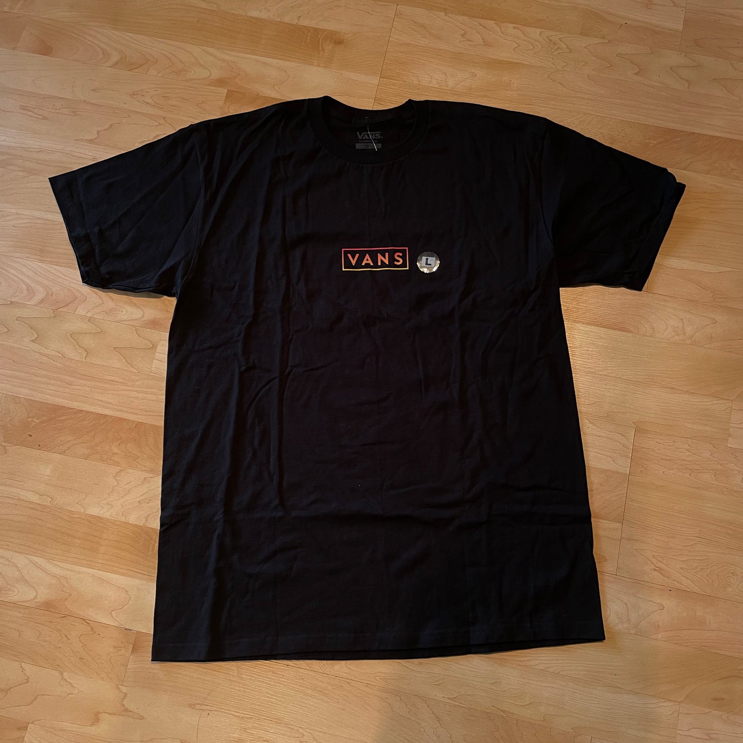 VANS T-SHIRT VANS CLASSIC EASY BOX TEE - BLACK RED GOLDEN