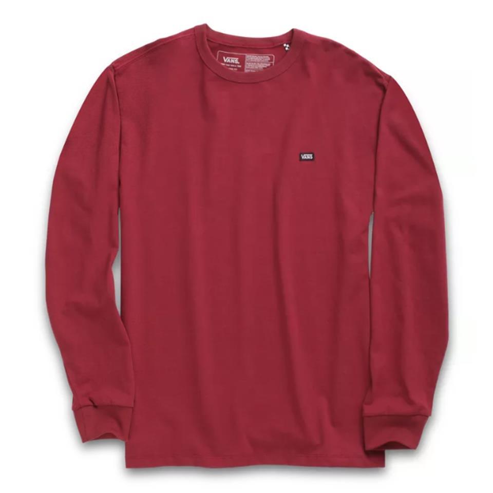 VANS LONGSLEEVE TEE S VANS CLASSIC LOGO L/S TEE - POMEGRANATE