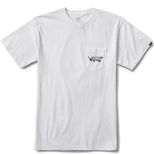 VANS T-SHIRT XL VANS ROWAN SKULL POCKET TEE - WHITE