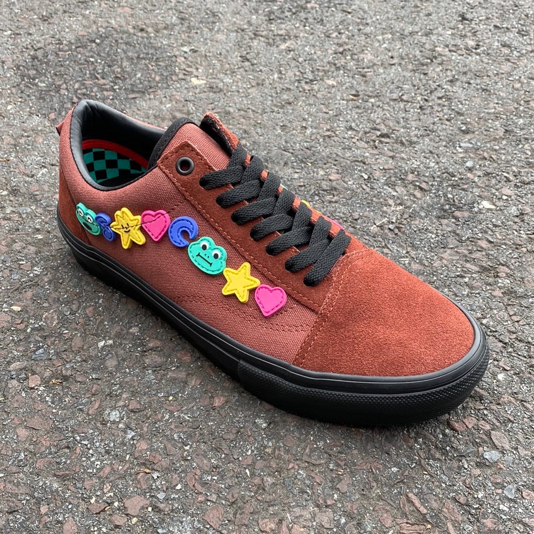 Vans Skate Old Skool - (Frog) Burgundy Black – Holistic Skateshop