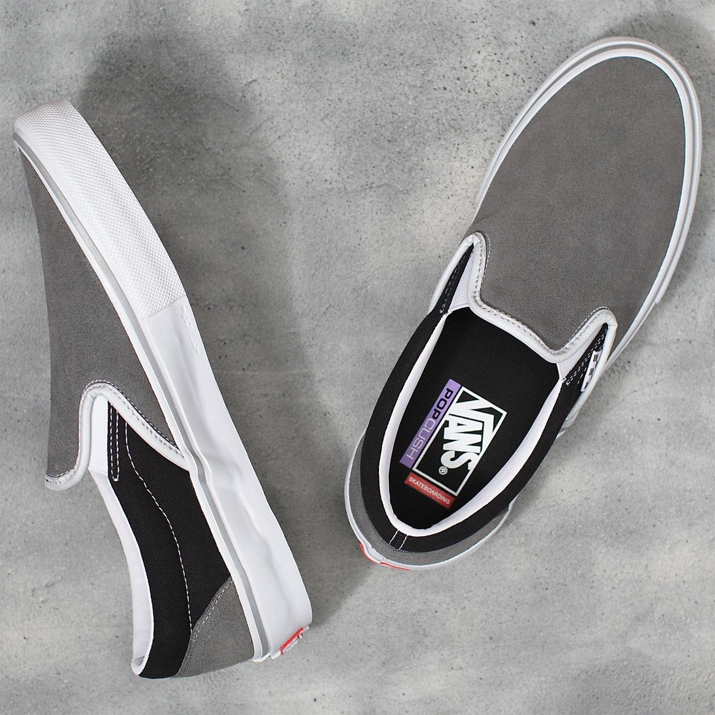 VANS SHOE VANS Vans Skate Slip On - (Reflective) Grey Black