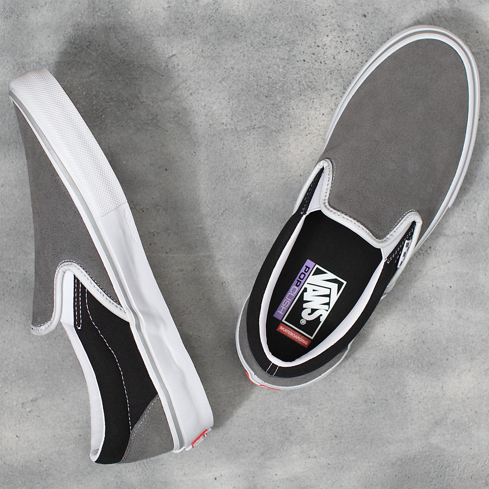 VANS SHOE VANS Vans Skate Slip On - (Reflective) Grey Black