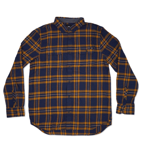VANS FLANNEL VANS WESTMINSTER WOVEN L/S - DRESS BLUES BUCKTHORN BROWN