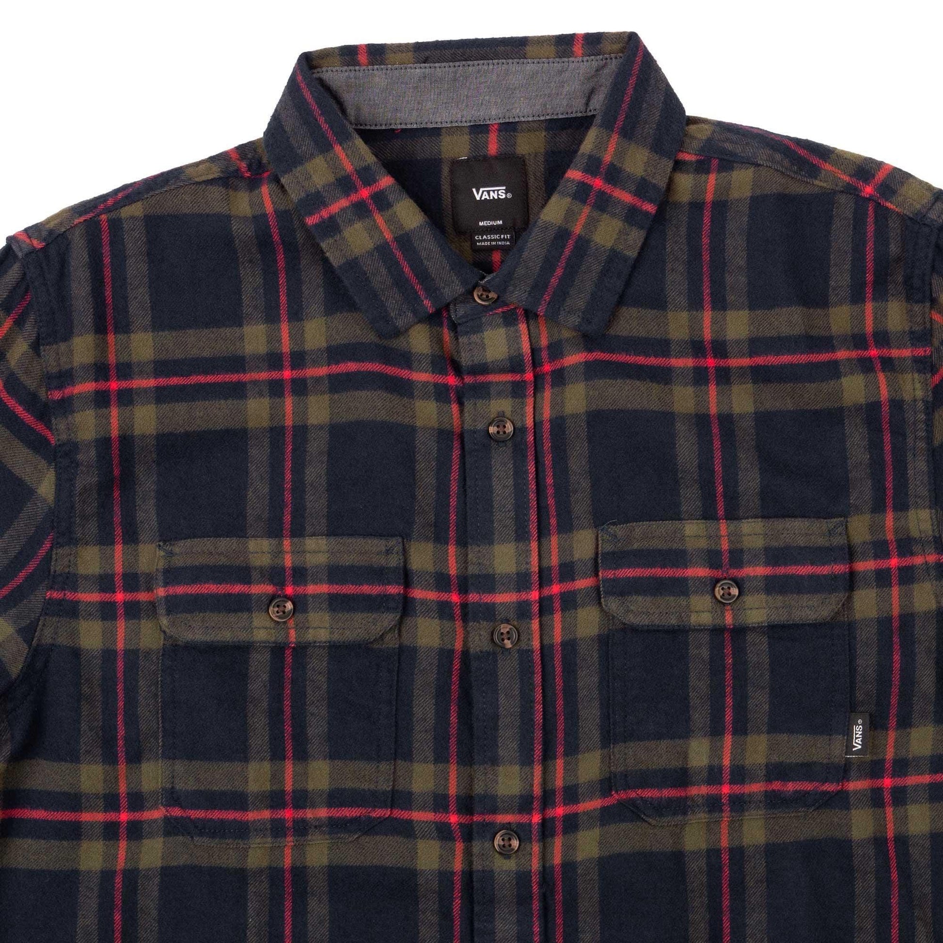 VANS FLANNEL M VANS WESTMINSTER WOVEN L/S - NAVY OLIVE
