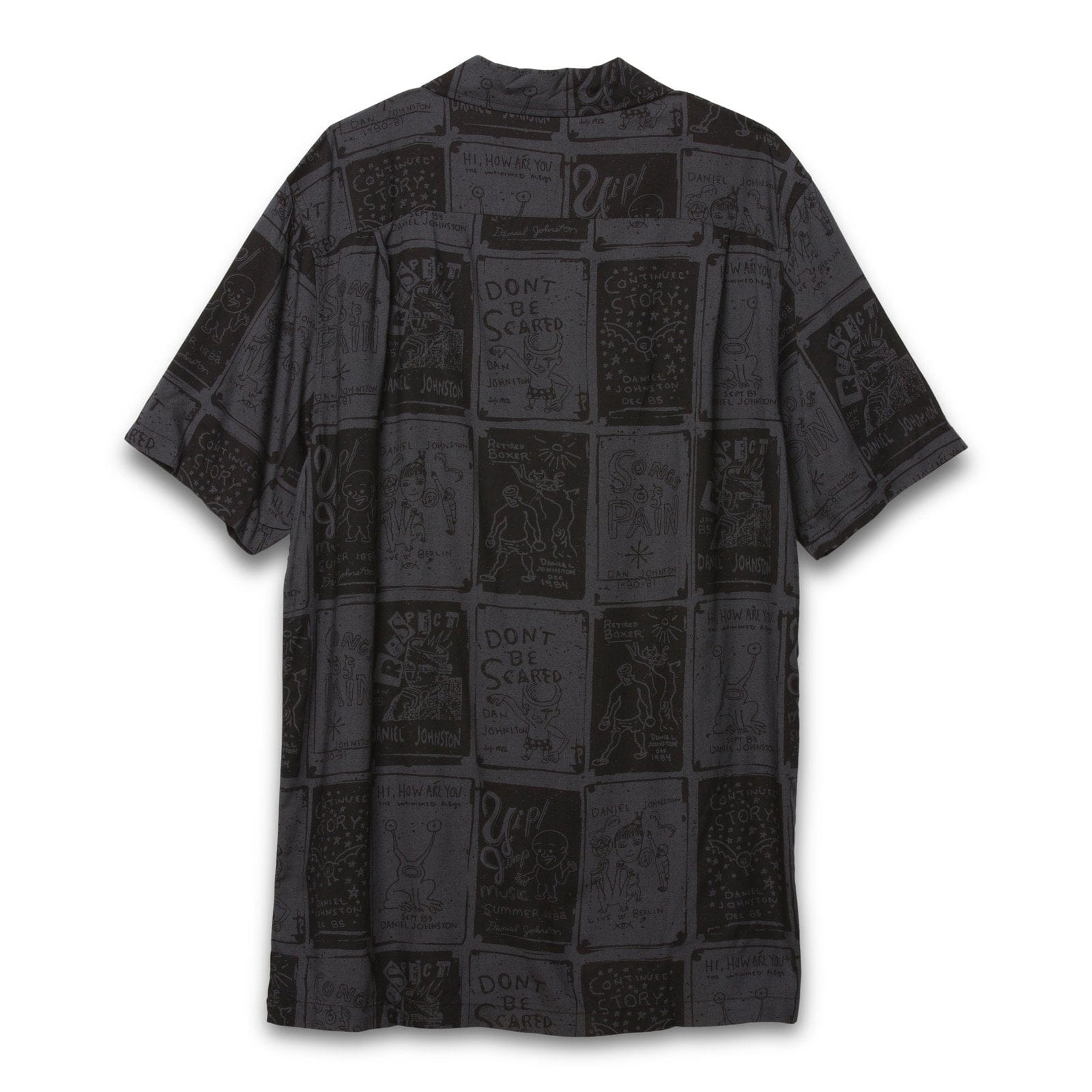 VANS SHORT SLEEVE SHIRT S VANS X DANIEL JOHNSTON S/S SHIRT - BLACK