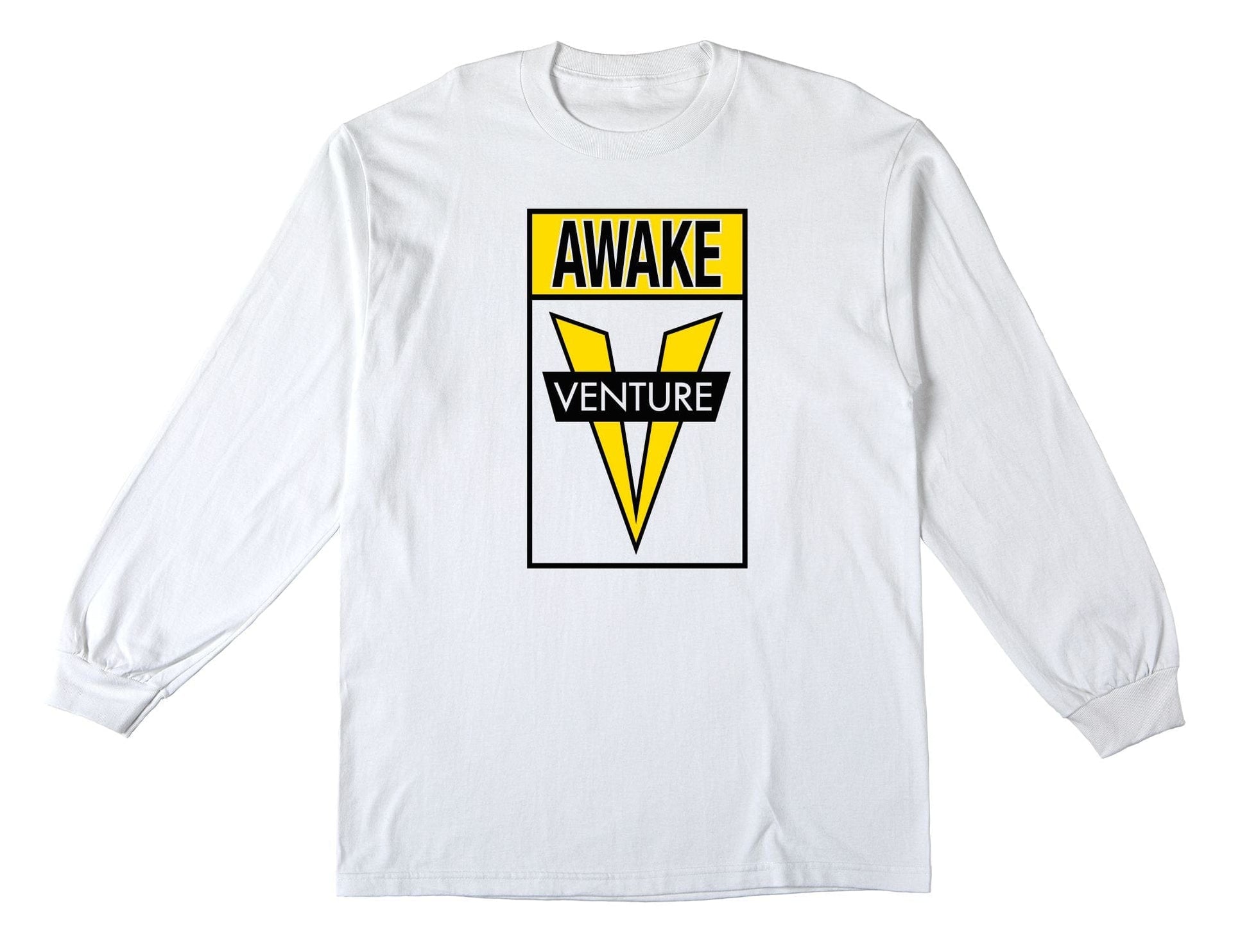 VENTURE LONGSLEEVE TEE VENTURE AWAKE L/S TEE - WHITE YELLOW