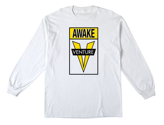 VENTURE LONGSLEEVE TEE VENTURE AWAKE L/S TEE - WHITE YELLOW