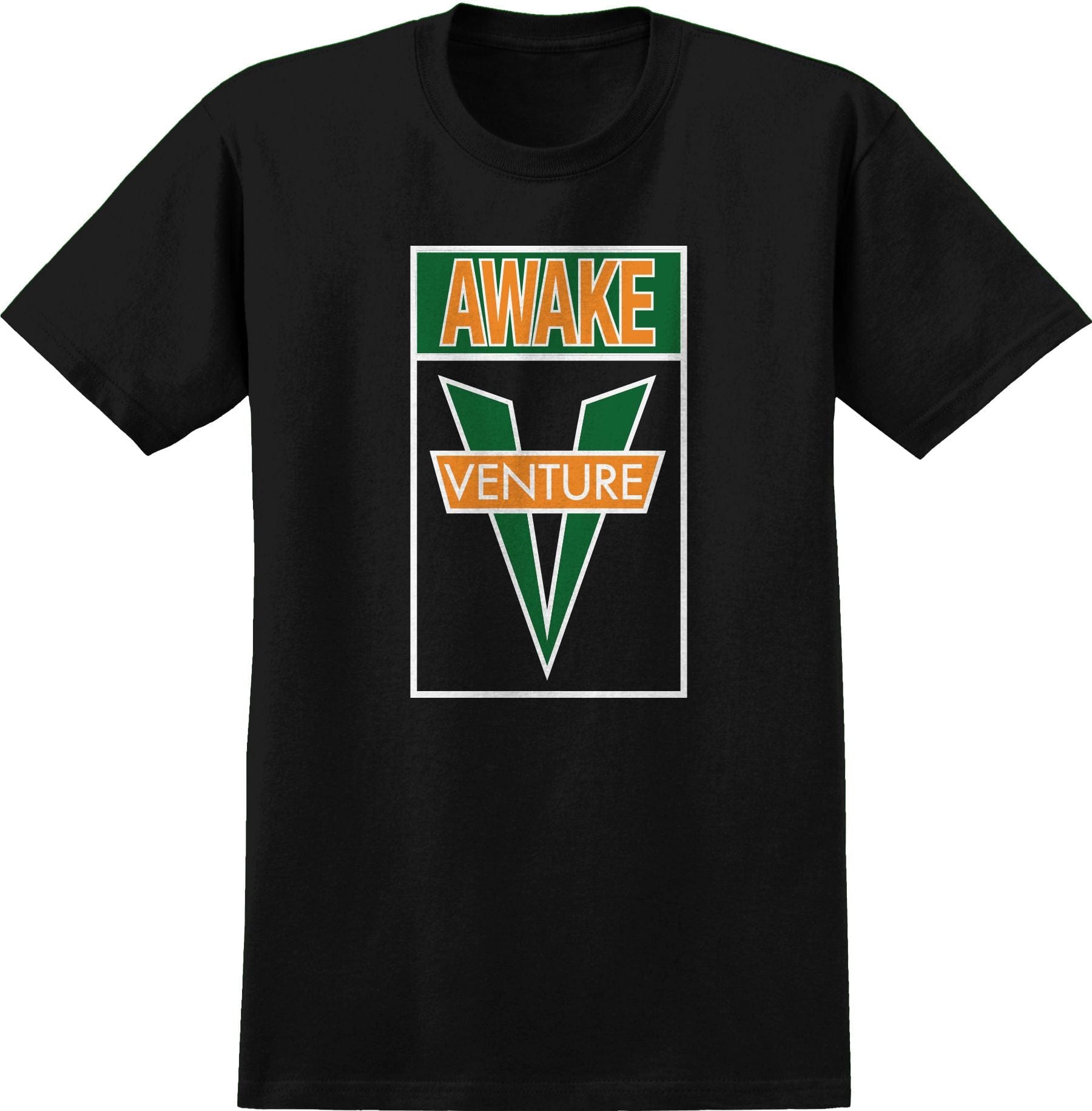 VENTURE T-SHIRT VENTURE AWAKE TEE - BLACK ORANGE