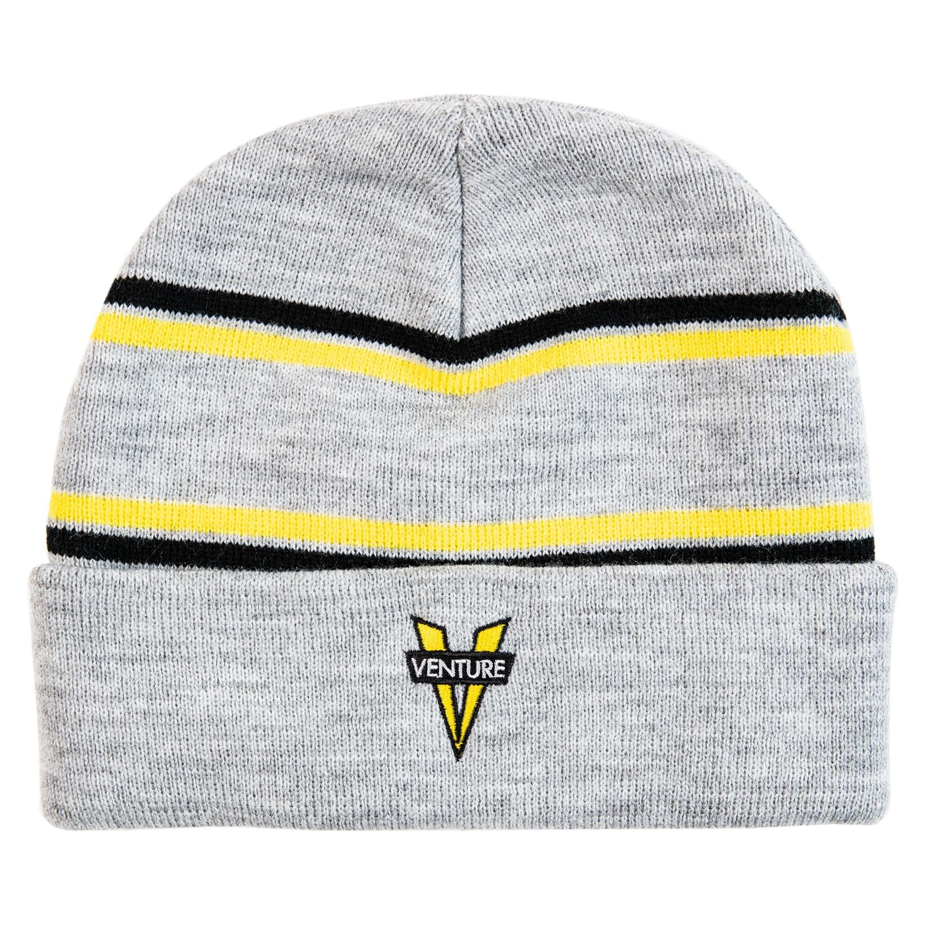 VENTURE BEANIE VENTURE HERITAGE CUFF BEANIE - HEATHER GREY YELLOW