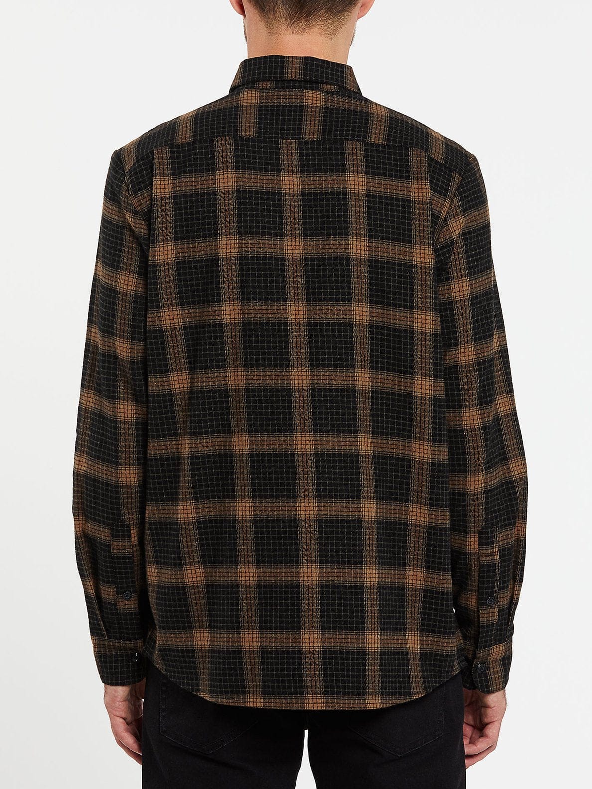 VOLCOM X GIRL L/S FLANNEL - BLACK TAN – Holistic Skateshop