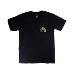 WKND SKATEBOARDS T-SHIRT M WKND Rainbow Pocket Tee - Black